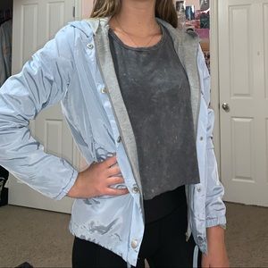 Zip and Button Up Windbreaker